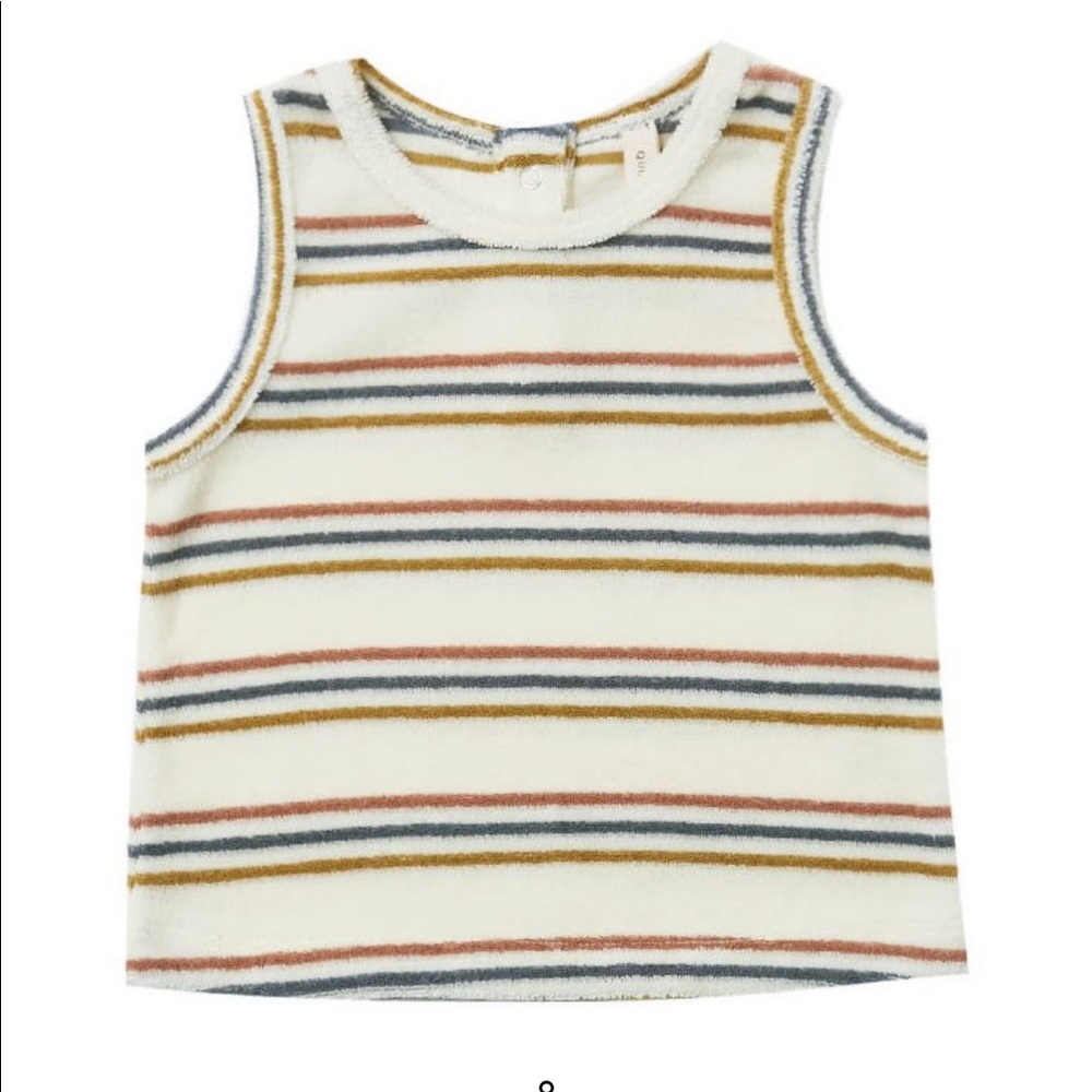 Quincy Mae Terry Tank in Retro Stripe
